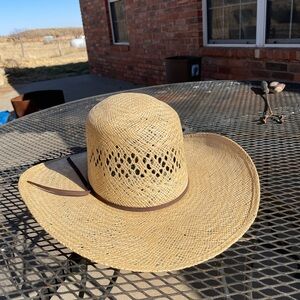 Straw Cowboy Hat - Natural Brown
